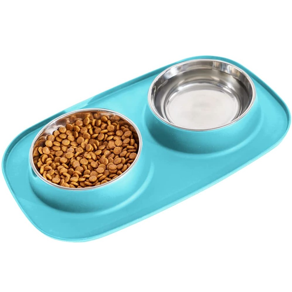 Slip Resistant Pet Bowls - Black: image 3