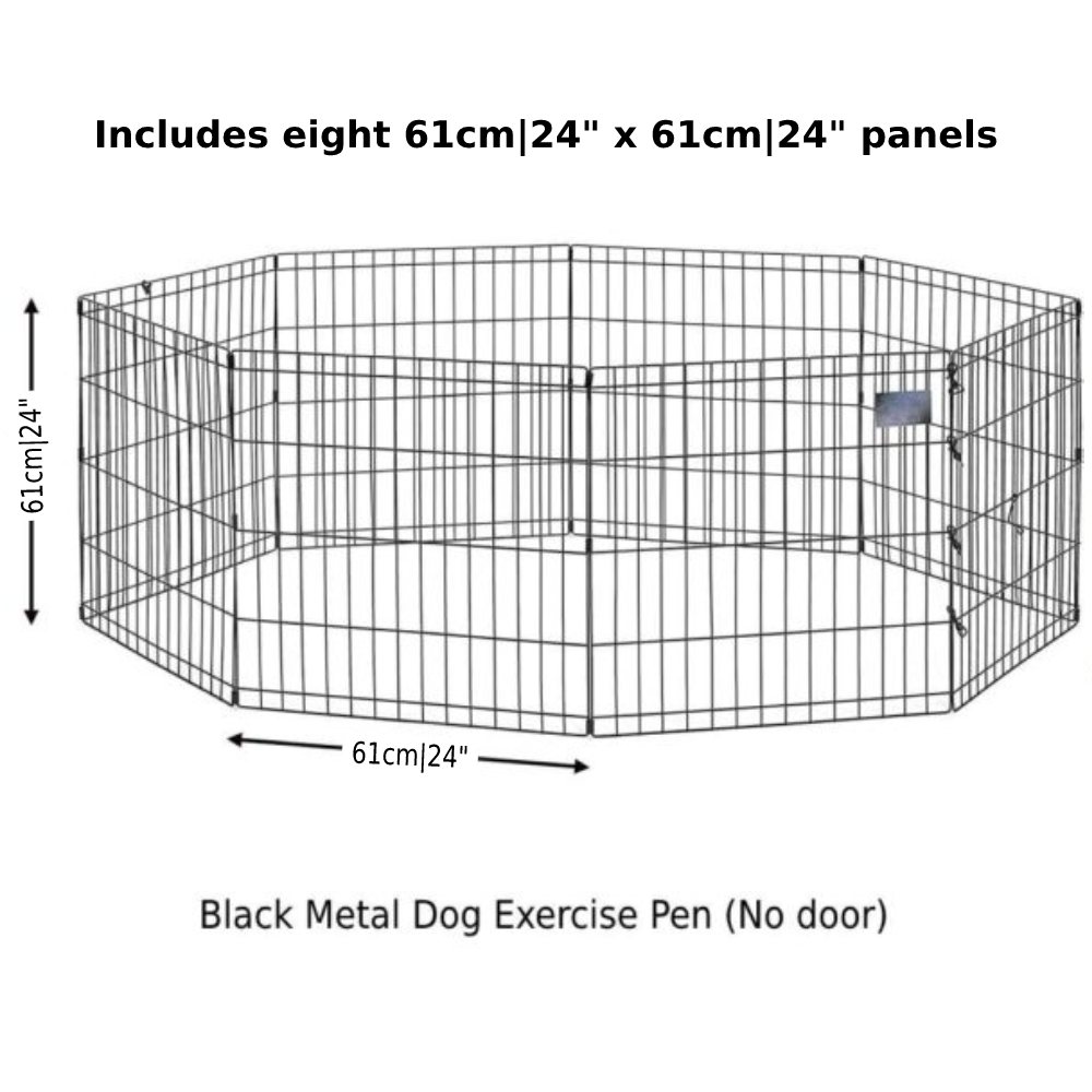 Metal Dog Exercise Pen - Gold Zinc With Door